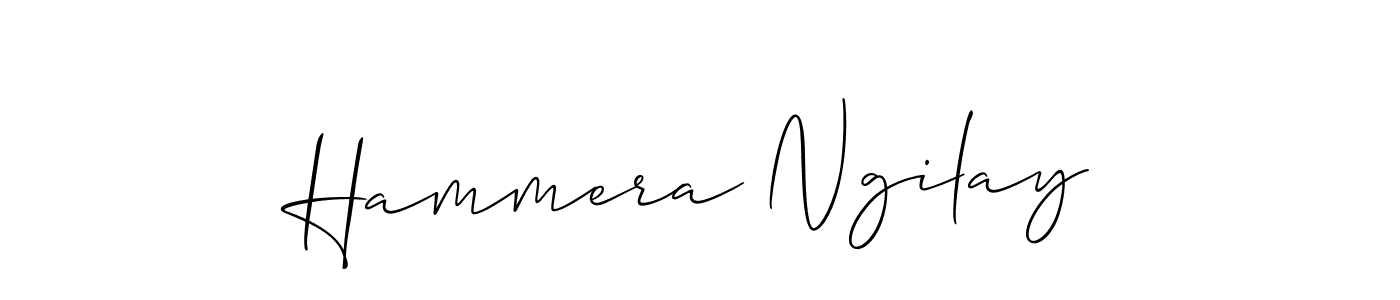 Create a beautiful signature design for name Hammera Ngilay. With this signature (Allison_Script) fonts, you can make a handwritten signature for free. Hammera Ngilay signature style 2 images and pictures png
