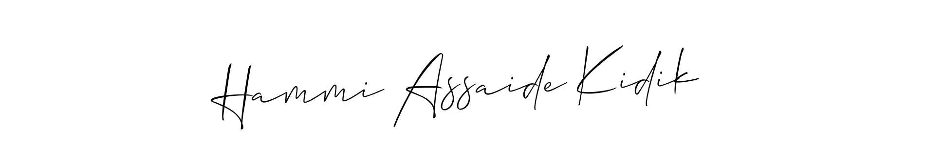 Make a beautiful signature design for name Hammi Assaide Kidik. With this signature (Allison_Script) style, you can create a handwritten signature for free. Hammi Assaide Kidik signature style 2 images and pictures png