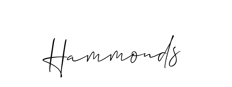 Create a beautiful signature design for name Hammonds. With this signature (Allison_Script) fonts, you can make a handwritten signature for free. Hammonds signature style 2 images and pictures png