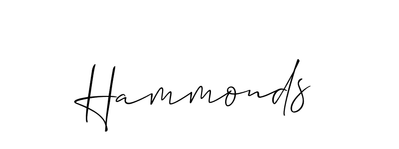 Create a beautiful signature design for name Hammonds. With this signature (Allison_Script) fonts, you can make a handwritten signature for free. Hammonds signature style 2 images and pictures png