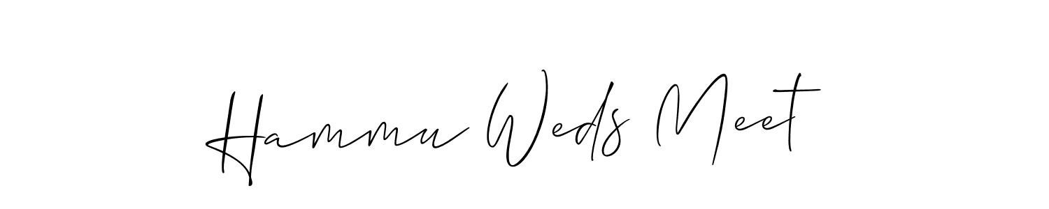 This is the best signature style for the Hammu Weds Meet name. Also you like these signature font (Allison_Script). Mix name signature. Hammu Weds Meet signature style 2 images and pictures png