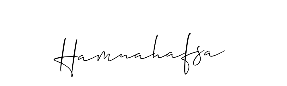 How to make Hamnahafsa signature? Allison_Script is a professional autograph style. Create handwritten signature for Hamnahafsa name. Hamnahafsa signature style 2 images and pictures png