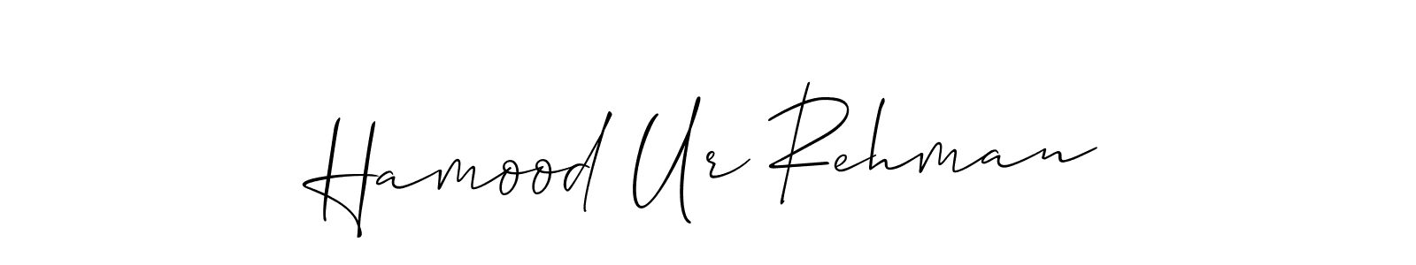 Create a beautiful signature design for name Hamood Ur Rehman. With this signature (Allison_Script) fonts, you can make a handwritten signature for free. Hamood Ur Rehman signature style 2 images and pictures png