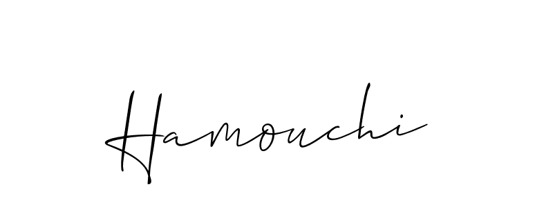 Similarly Allison_Script is the best handwritten signature design. Signature creator online .You can use it as an online autograph creator for name Hamouchi. Hamouchi signature style 2 images and pictures png