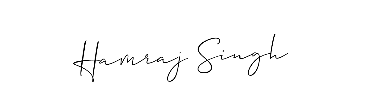 Make a beautiful signature design for name Hamraj Singh. With this signature (Allison_Script) style, you can create a handwritten signature for free. Hamraj Singh signature style 2 images and pictures png