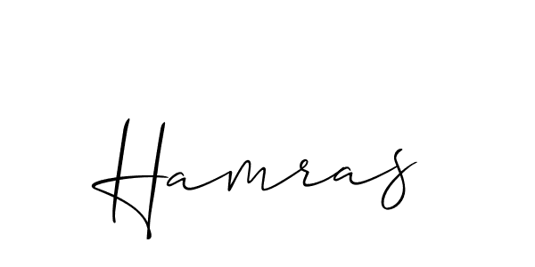 How to make Hamras signature? Allison_Script is a professional autograph style. Create handwritten signature for Hamras name. Hamras signature style 2 images and pictures png