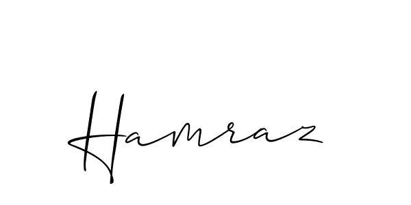 Allison_Script is a professional signature style that is perfect for those who want to add a touch of class to their signature. It is also a great choice for those who want to make their signature more unique. Get Hamraz name to fancy signature for free. Hamraz signature style 2 images and pictures png