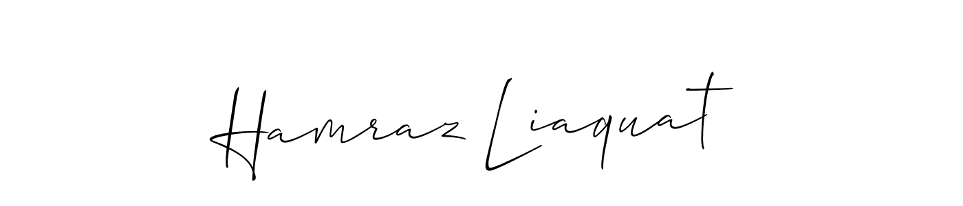 Design your own signature with our free online signature maker. With this signature software, you can create a handwritten (Allison_Script) signature for name Hamraz Liaquat. Hamraz Liaquat signature style 2 images and pictures png