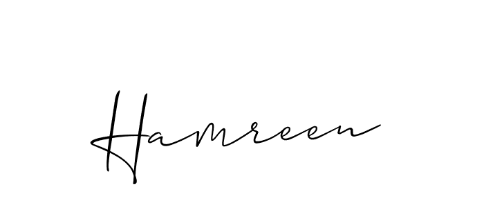 Make a beautiful signature design for name Hamreen. Use this online signature maker to create a handwritten signature for free. Hamreen signature style 2 images and pictures png