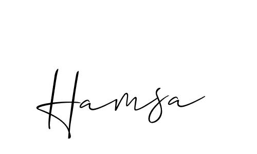 How to make Hamsa signature? Allison_Script is a professional autograph style. Create handwritten signature for Hamsa name. Hamsa signature style 2 images and pictures png