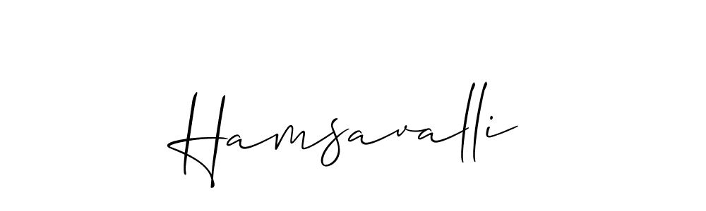 Design your own signature with our free online signature maker. With this signature software, you can create a handwritten (Allison_Script) signature for name Hamsavalli. Hamsavalli signature style 2 images and pictures png