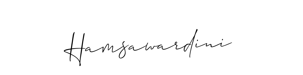Also You can easily find your signature by using the search form. We will create Hamsawardini name handwritten signature images for you free of cost using Allison_Script sign style. Hamsawardini signature style 2 images and pictures png