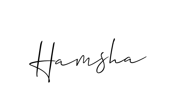 How to make Hamsha signature? Allison_Script is a professional autograph style. Create handwritten signature for Hamsha name. Hamsha signature style 2 images and pictures png