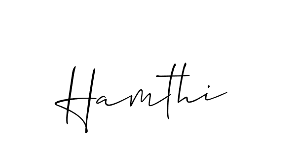 How to make Hamthi name signature. Use Allison_Script style for creating short signs online. This is the latest handwritten sign. Hamthi signature style 2 images and pictures png