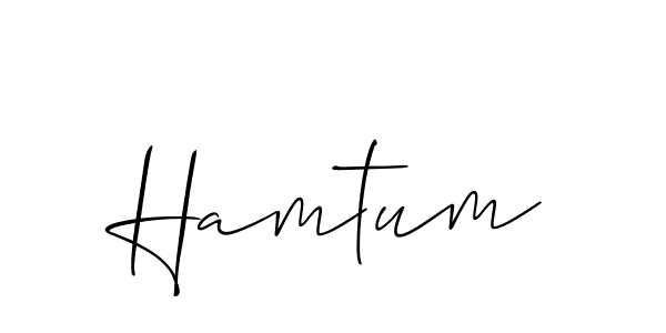 Once you've used our free online signature maker to create your best signature Allison_Script style, it's time to enjoy all of the benefits that Hamtum name signing documents. Hamtum signature style 2 images and pictures png