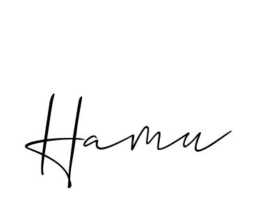 if you are searching for the best signature style for your name Hamu. so please give up your signature search. here we have designed multiple signature styles  using Allison_Script. Hamu signature style 2 images and pictures png