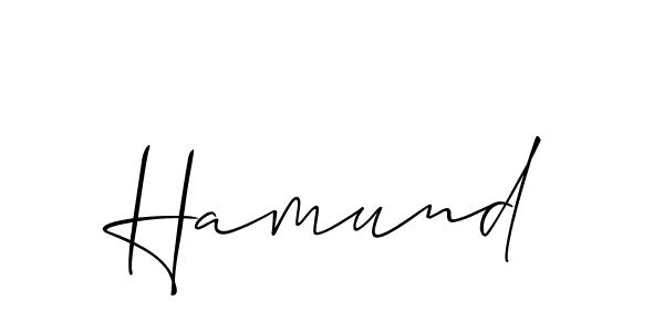 Also we have Hamund name is the best signature style. Create professional handwritten signature collection using Allison_Script autograph style. Hamund signature style 2 images and pictures png
