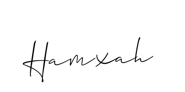 Make a beautiful signature design for name Hamxah. With this signature (Allison_Script) style, you can create a handwritten signature for free. Hamxah signature style 2 images and pictures png