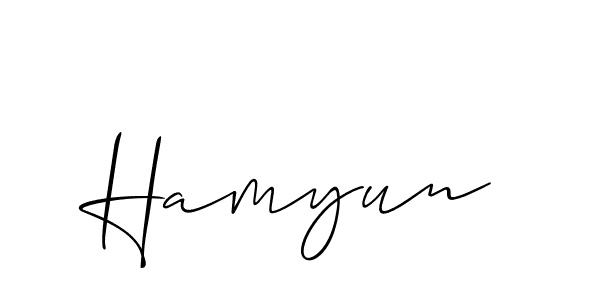 How to Draw Hamyun signature style? Allison_Script is a latest design signature styles for name Hamyun. Hamyun signature style 2 images and pictures png