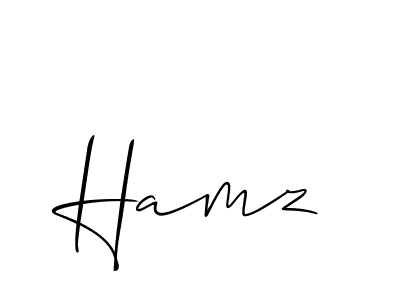 Make a beautiful signature design for name Hamz. Use this online signature maker to create a handwritten signature for free. Hamz signature style 2 images and pictures png