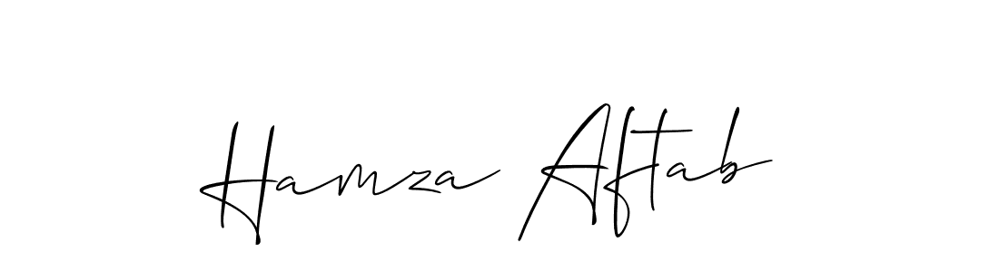 You should practise on your own different ways (Allison_Script) to write your name (Hamza Aftab) in signature. don't let someone else do it for you. Hamza Aftab signature style 2 images and pictures png