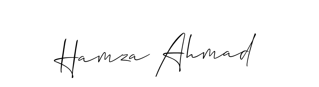 Create a beautiful signature design for name Hamza Ahmad. With this signature (Allison_Script) fonts, you can make a handwritten signature for free. Hamza Ahmad signature style 2 images and pictures png