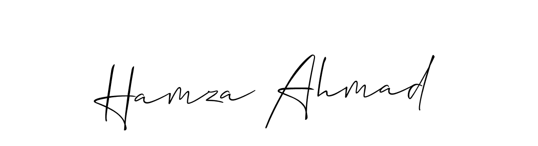 Create a beautiful signature design for name Hamza Ahmad. With this signature (Allison_Script) fonts, you can make a handwritten signature for free. Hamza Ahmad signature style 2 images and pictures png