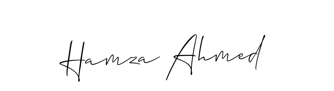 You should practise on your own different ways (Allison_Script) to write your name (Hamza Ahmed) in signature. don't let someone else do it for you. Hamza Ahmed signature style 2 images and pictures png