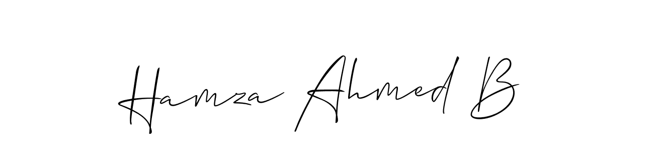 Make a beautiful signature design for name Hamza Ahmed B. Use this online signature maker to create a handwritten signature for free. Hamza Ahmed B signature style 2 images and pictures png