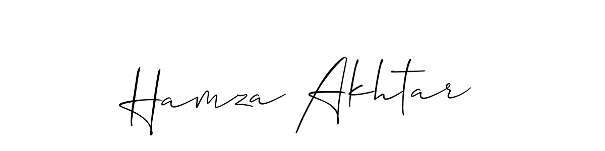 Create a beautiful signature design for name Hamza Akhtar. With this signature (Allison_Script) fonts, you can make a handwritten signature for free. Hamza Akhtar signature style 2 images and pictures png