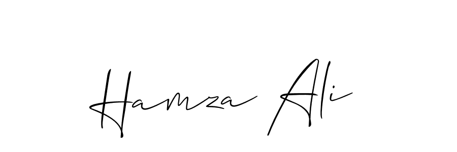 Make a beautiful signature design for name Hamza Ali. With this signature (Allison_Script) style, you can create a handwritten signature for free. Hamza Ali signature style 2 images and pictures png