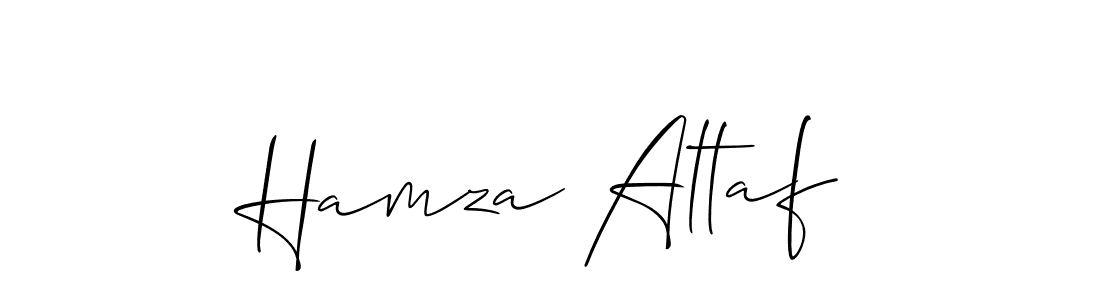 Make a beautiful signature design for name Hamza Altaf. With this signature (Allison_Script) style, you can create a handwritten signature for free. Hamza Altaf signature style 2 images and pictures png