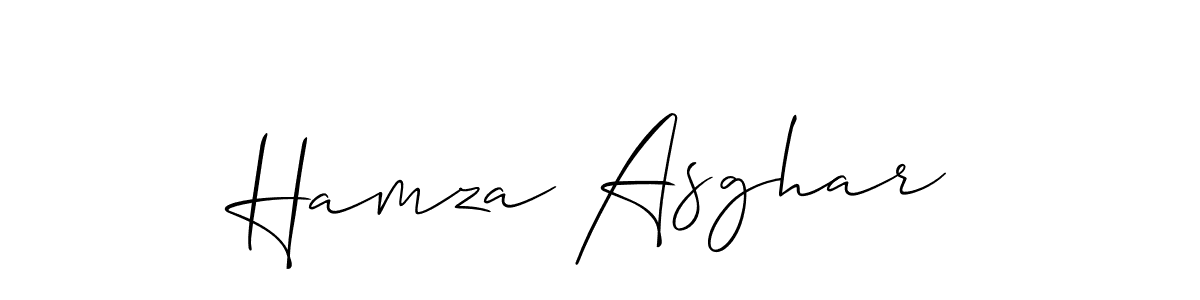 Also we have Hamza Asghar name is the best signature style. Create professional handwritten signature collection using Allison_Script autograph style. Hamza Asghar signature style 2 images and pictures png