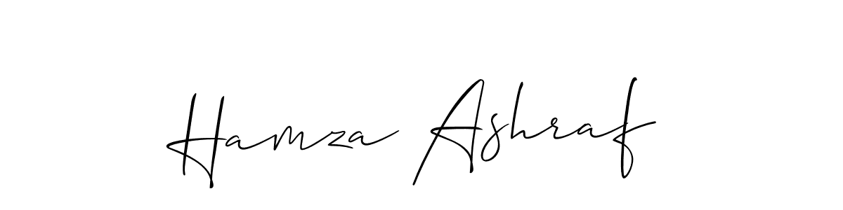 Hamza Ashraf stylish signature style. Best Handwritten Sign (Allison_Script) for my name. Handwritten Signature Collection Ideas for my name Hamza Ashraf. Hamza Ashraf signature style 2 images and pictures png