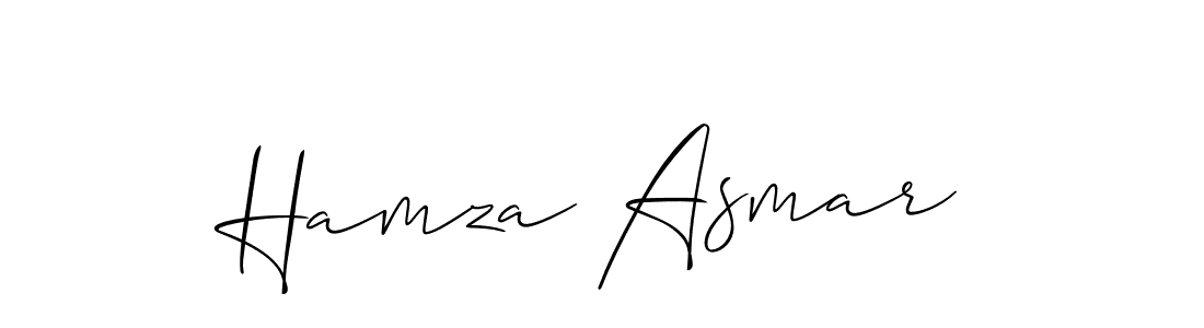 The best way (Allison_Script) to make a short signature is to pick only two or three words in your name. The name Hamza Asmar include a total of six letters. For converting this name. Hamza Asmar signature style 2 images and pictures png