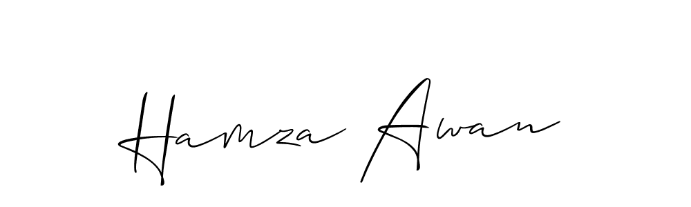 Also we have Hamza Awan name is the best signature style. Create professional handwritten signature collection using Allison_Script autograph style. Hamza Awan signature style 2 images and pictures png