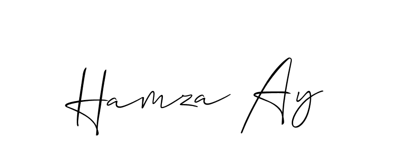 Design your own signature with our free online signature maker. With this signature software, you can create a handwritten (Allison_Script) signature for name Hamza Ay. Hamza Ay signature style 2 images and pictures png