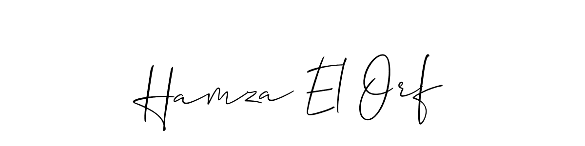 How to make Hamza El Orf signature? Allison_Script is a professional autograph style. Create handwritten signature for Hamza El Orf name. Hamza El Orf signature style 2 images and pictures png