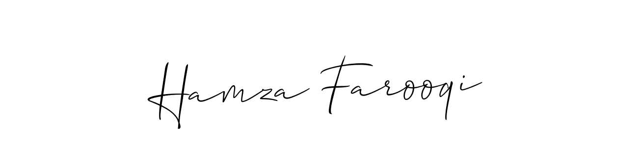 The best way (Allison_Script) to make a short signature is to pick only two or three words in your name. The name Hamza Farooqi include a total of six letters. For converting this name. Hamza Farooqi signature style 2 images and pictures png