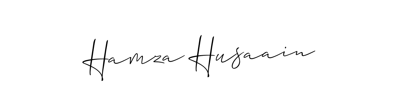 It looks lik you need a new signature style for name Hamza Husaain. Design unique handwritten (Allison_Script) signature with our free signature maker in just a few clicks. Hamza Husaain signature style 2 images and pictures png
