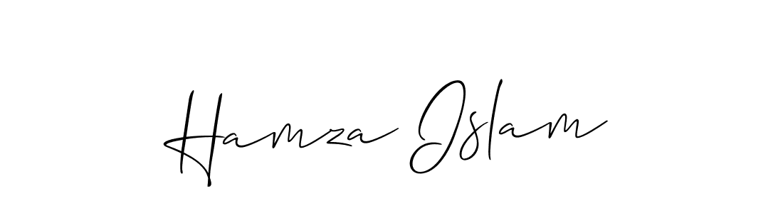 Allison_Script is a professional signature style that is perfect for those who want to add a touch of class to their signature. It is also a great choice for those who want to make their signature more unique. Get Hamza Islam name to fancy signature for free. Hamza Islam signature style 2 images and pictures png