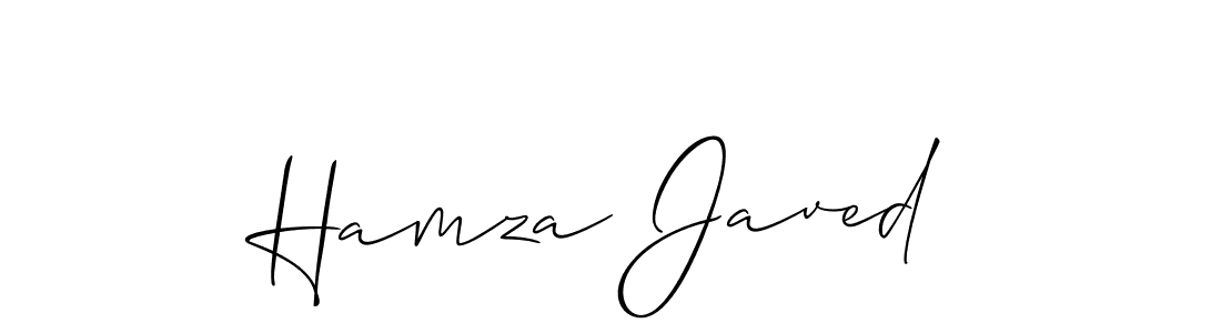 Also we have Hamza Javed name is the best signature style. Create professional handwritten signature collection using Allison_Script autograph style. Hamza Javed signature style 2 images and pictures png