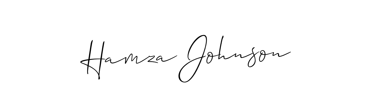 Allison_Script is a professional signature style that is perfect for those who want to add a touch of class to their signature. It is also a great choice for those who want to make their signature more unique. Get Hamza Johnson name to fancy signature for free. Hamza Johnson signature style 2 images and pictures png