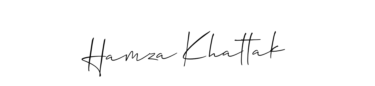 How to Draw Hamza Khattak signature style? Allison_Script is a latest design signature styles for name Hamza Khattak. Hamza Khattak signature style 2 images and pictures png