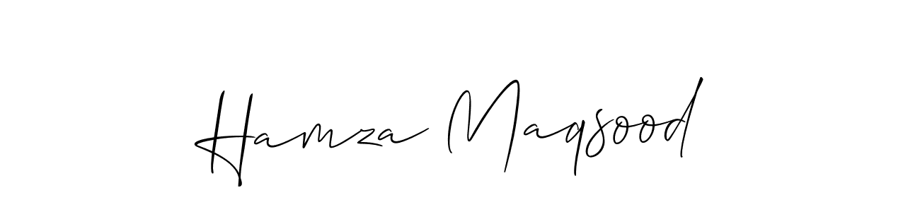 How to make Hamza Maqsood signature? Allison_Script is a professional autograph style. Create handwritten signature for Hamza Maqsood name. Hamza Maqsood signature style 2 images and pictures png
