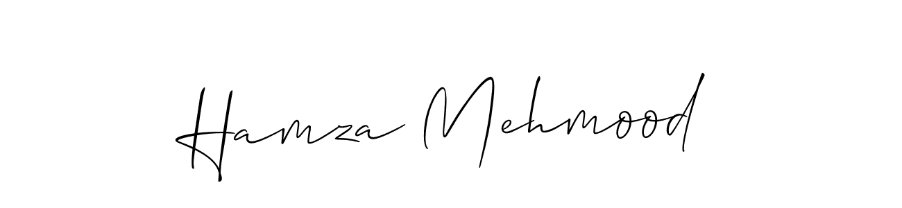 How to make Hamza Mehmood name signature. Use Allison_Script style for creating short signs online. This is the latest handwritten sign. Hamza Mehmood signature style 2 images and pictures png