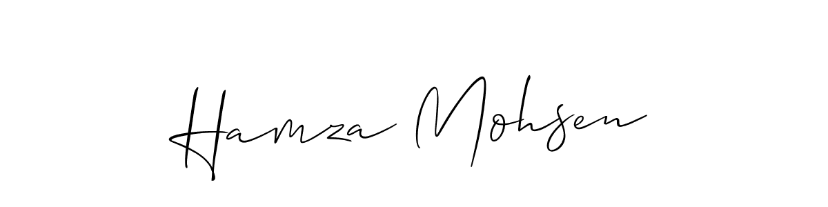 Design your own signature with our free online signature maker. With this signature software, you can create a handwritten (Allison_Script) signature for name Hamza Mohsen. Hamza Mohsen signature style 2 images and pictures png
