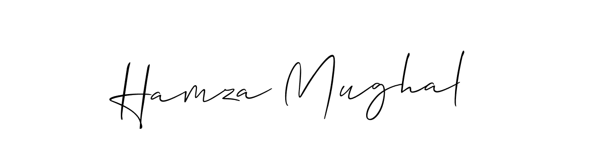 You should practise on your own different ways (Allison_Script) to write your name (Hamza Mughal) in signature. don't let someone else do it for you. Hamza Mughal signature style 2 images and pictures png