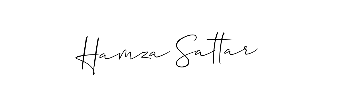 This is the best signature style for the Hamza Sattar name. Also you like these signature font (Allison_Script). Mix name signature. Hamza Sattar signature style 2 images and pictures png