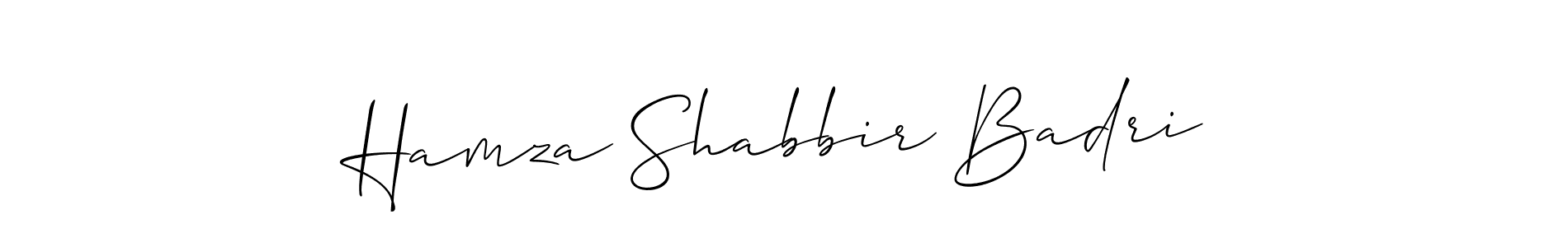 You should practise on your own different ways (Allison_Script) to write your name (Hamza Shabbir Badri) in signature. don't let someone else do it for you. Hamza Shabbir Badri signature style 2 images and pictures png